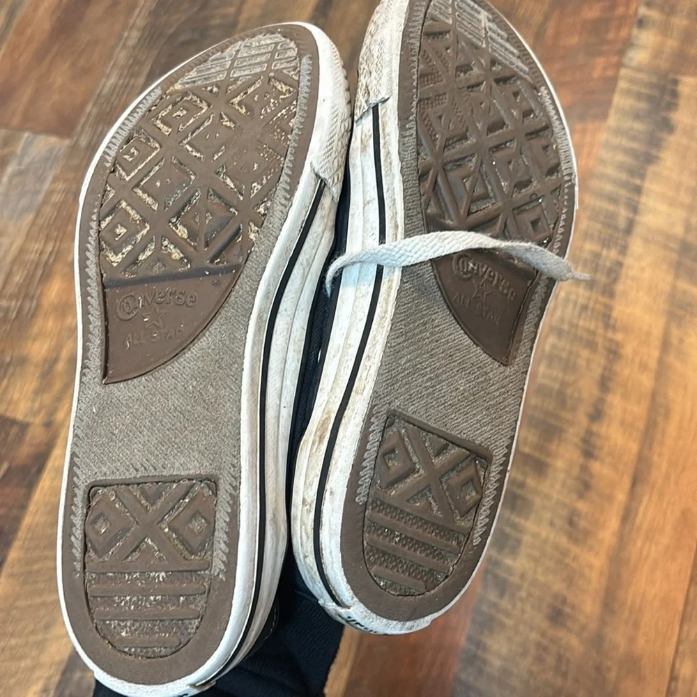 Converse Black Canvas Sneakers with White Laces